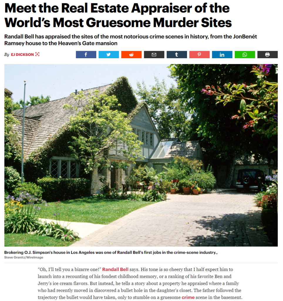 Rolling Stone article about the real estate appraiser of the world's most gruesome murder sites